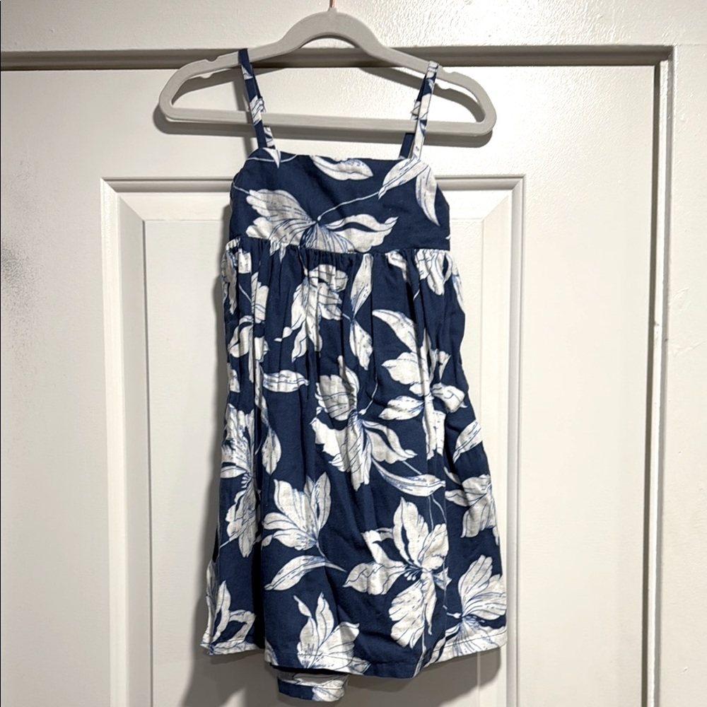 Blue and White Floral Dress! Size Sm (6-7)
